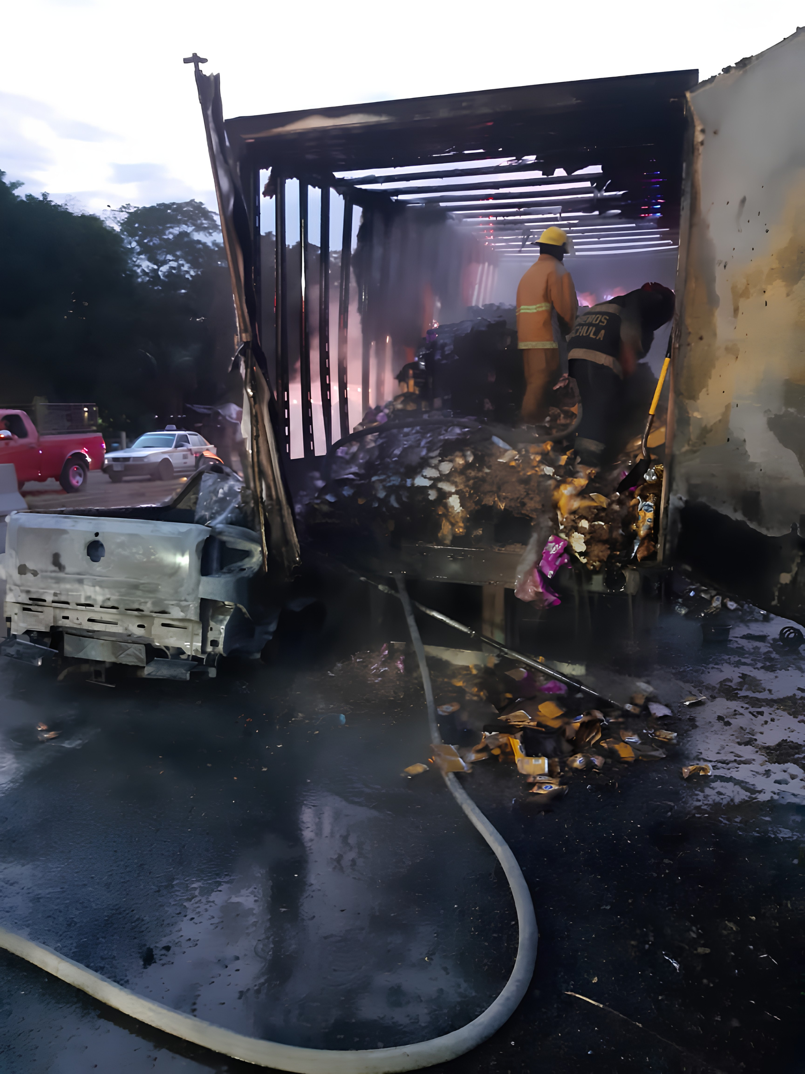 Bomberos en acción